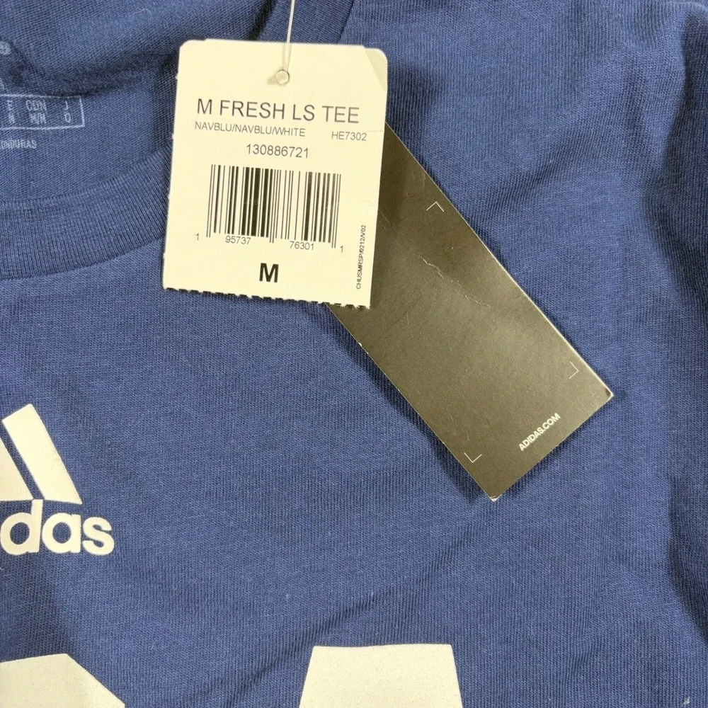 Adidas USA Armed Forces Long Sleeve Tee Mens Size Medium  Sports Navy Blue NEW